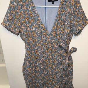 Lulu's Blue Floral romper